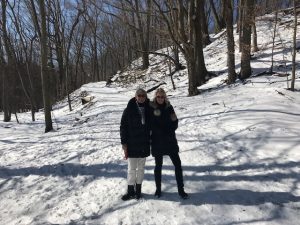 wintertime mental health 2 women in the snow
