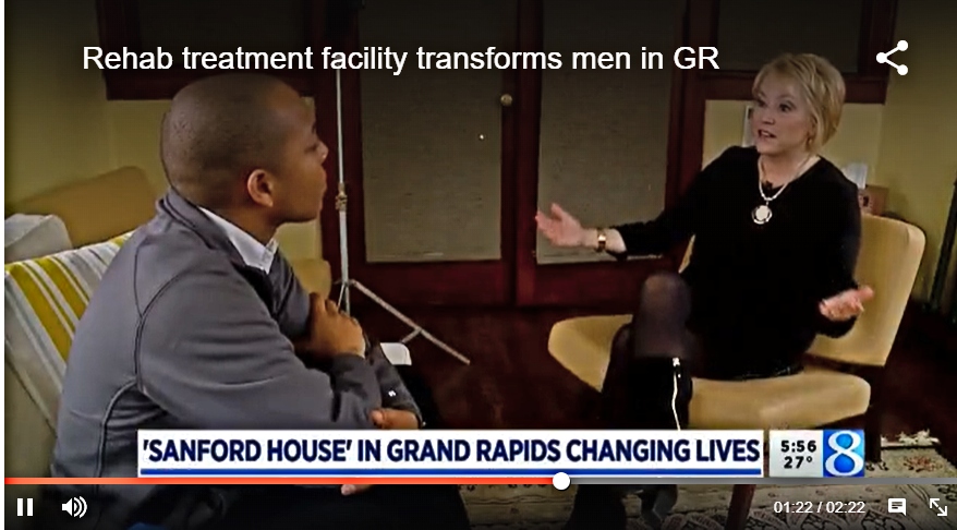Rehab transforms men interview reporter Rae Green