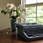 typewriter flowers