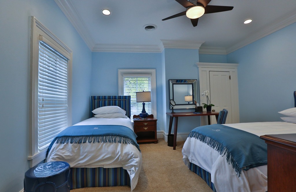 The blue bedroom Sanford House at Cherry Street for Women