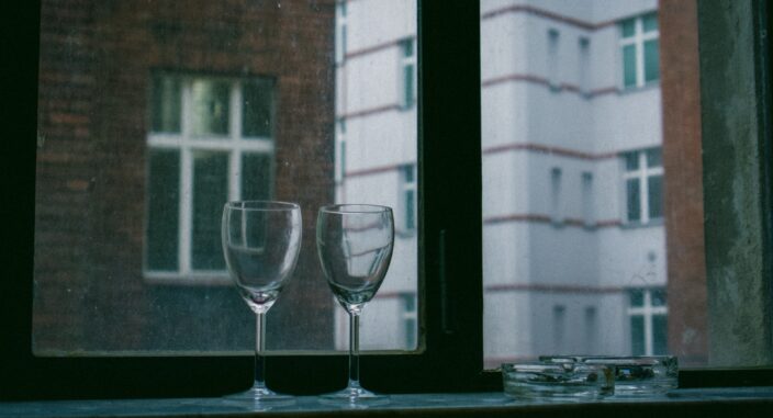 wine glasses empty