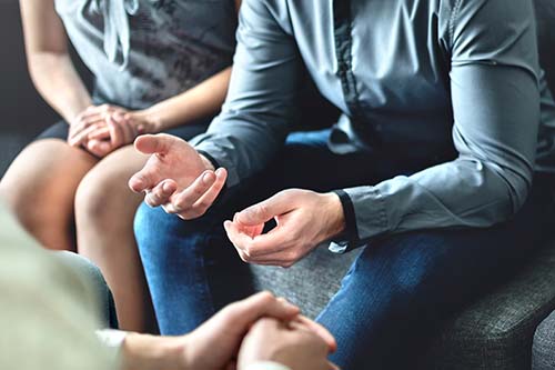 A therapy group for addiction treatment