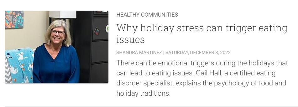 holiday stress eating disorders